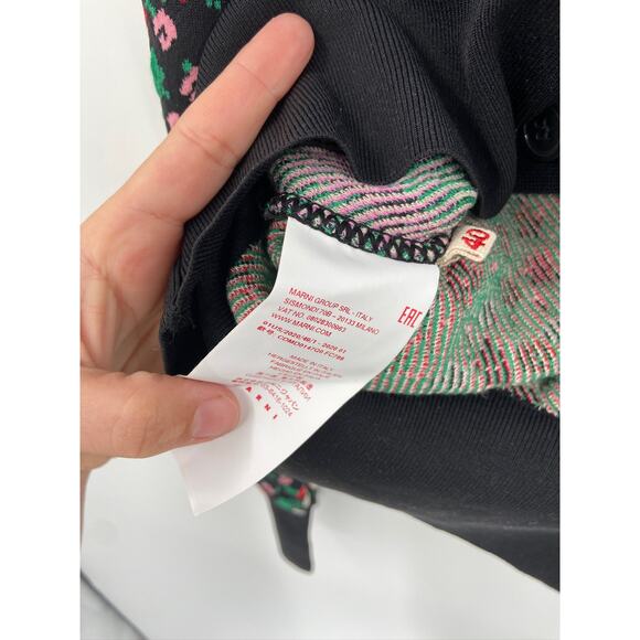 Marni Mix Jacquard Button Front V-Neck Cardigan Sweater Size 40 NWT - Picture 8 of 8